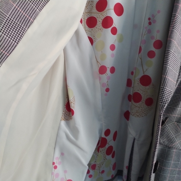 Phoebe Couture Brown Plaid Two Button Blazer Jacket 12 - Picture 8 of 13